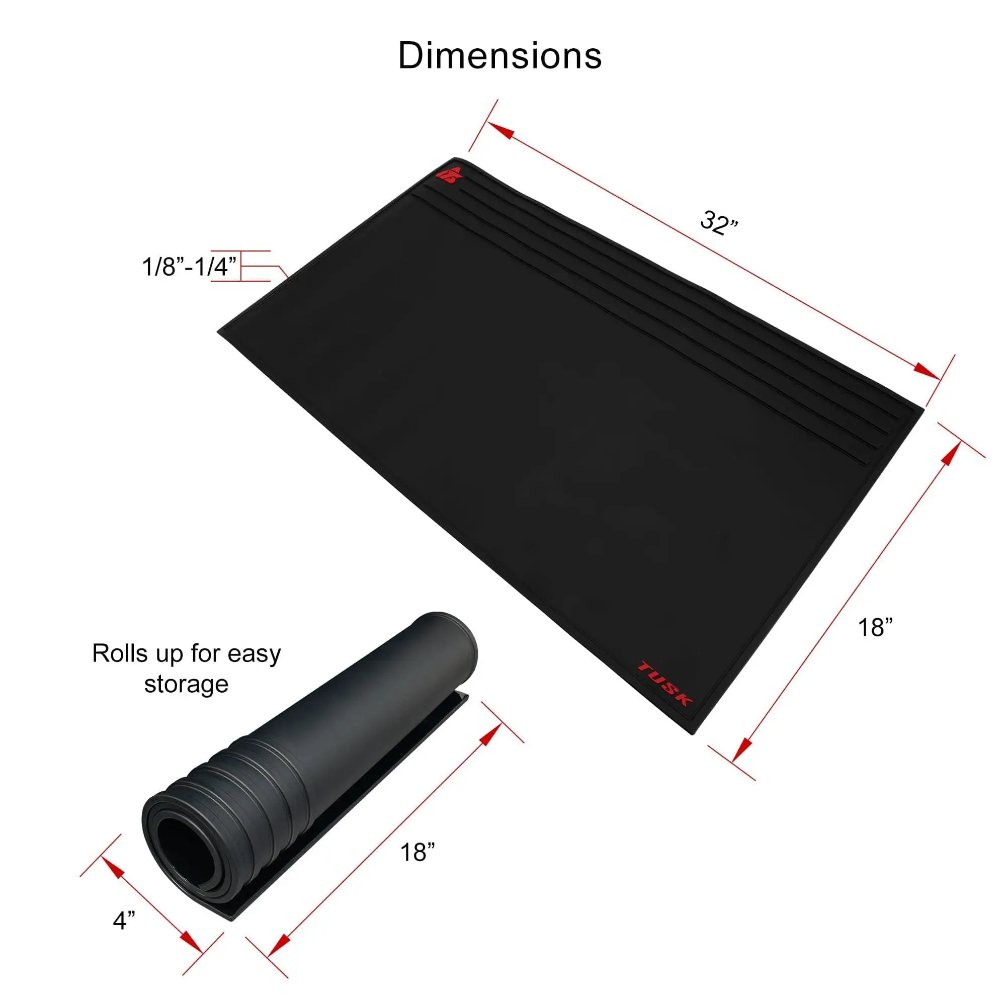 18 Inch By 32 Inch Workbench Mat Durable Black Vinyl ✓