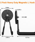 Heavy Duty Magnetic Hooks Set For Garage And Workshop Organization Strong Metal Magnets With Hooks Must Have For Metal Cabinets