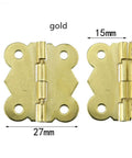 Miniature Butterfly Hinge Set For Dollhouses And Tiny Boxes Gold Silver Bronze 29mm X 27mm 10Pcs Or 20Pcs Cabinet Door Jewelry Box Hardware