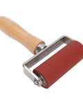 Heavy Duty PVC Welding Seam Roller With Double Bearing Handles, 32mm Or 80mm Silicone Wheel For Tarpaulin Repair Up To 260°C Heat Resistant Wood Grip.