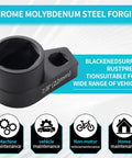 Offset O2 Sensor Socket 7/8 Inch (22mm) With 3/8 Inch Drive made from durable Cr-Mo steel, designed for sensor removal and installation.