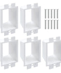 Five Pack 1 Gang Electrical Outlet Box Extenders With Ten Screws White High Temperature PA Material For Fire Resistant
