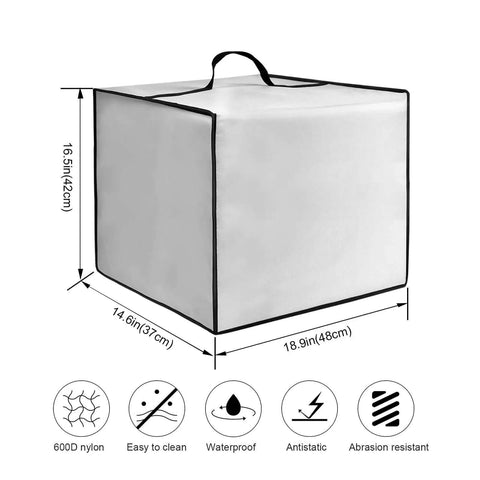 Heavy Duty Waterproof Anti Static Nylon Dust Cover For 3D Printers showing size 18.9 by 14.6 inches