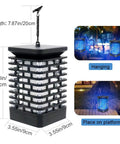 Cool Blue Dancing Flame Solar Lantern Lights Outdoor Waterproof 99LED Hanging Lantern USB Or Solar Powered Yard Patio Deck