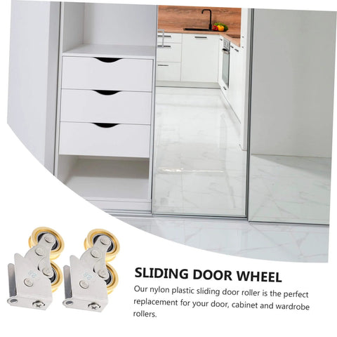 Two Pack Sliding Door Rollers For Cabinet And Pocket Doors Sleek Track Pulley Hardware Easy Install Replacement Wheels