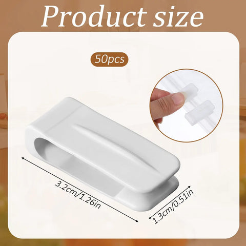 Close-up of 40 Pack Vacuum Storage Bag Sealing Clips With Sliding Grip, showing size and clip detail.