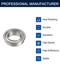 HiPicco MF128ZZ flanged ball bearing, 8mm ID x 12mm OD x 3.5mm width, chrome steel, double shielded