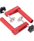 Red Beefy Aluminum Bench Dog Clamp With 20mm Dog Hole Silicone Pad Protected Woodworking Surface Super Strong Clamp