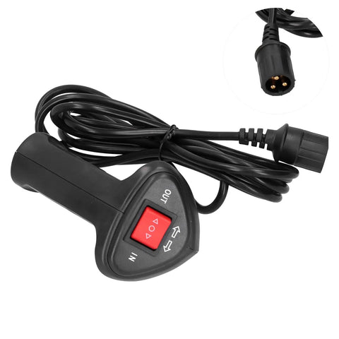 Universal 3 Pin Winch Remote Control For Electric Winches Handheld Vehicle Winch Switch with 9.2 ft cable and 3-pin plug