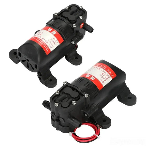 DP 521 Electric Diaphragm Water Pump 12 Volt 70 Psi High Pressure Compact Sprayer view highlighting durable black housing
