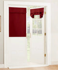 Door Blackout Curtain With Self Stick Straps No Drill Easy Fit One Panel Burgundy Red 26 By 40 Inches Kit Included Room Darkening