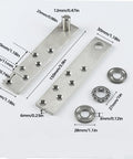Invisible Door Pivot Hinges 2 Pack Set with Hidden Pivot Hinge System Stainless Steel Concealed Door Hinge parts with measurements