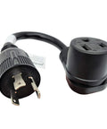 Heavy Duty Welding Adapter Cord L6-30 Plug To 6-50 Receptacle Locking 3-Prong 30A To 50A Welder Power Cord with 10 AWG copper wire