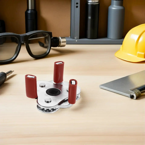 Heavy Duty Aluminum Alloy Smoke Sensor Removal Gripper Head For Safe Hands Off Maintenance And Quick No Fuss Extraction With Solid Grip Power For Technical Crews on a workbench.