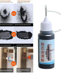 Dry Graphite Lock Lubricant Powder For Car Doors Garage Doors Home Locks with applicator nozzle and usage diagram.