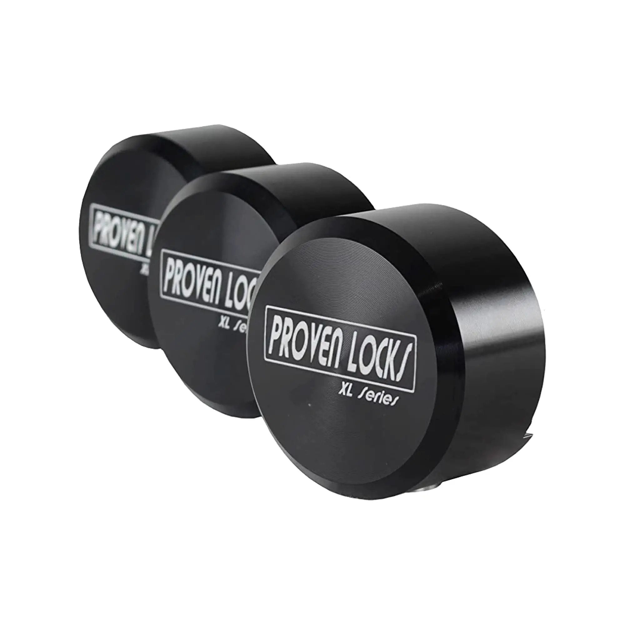 3 Pack Puck Lock Set Hidden Shackle Keyed Alike USA Black