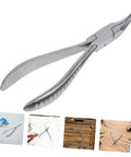 Stainless Steel Eyeglasses Repair Tool With Angled Pliers For Adjusting Frames, durable tool for versatile eyewear fixes.