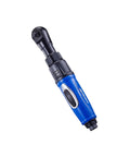Hella Tough Pneumatic Shop Beast Featuring One Half Inch Five Speed Impact Wrench And Three Eighth Inch Ratchet With Free Lube And Quick Connect Adapter For Weekend Warrior Builds, blue ratchet tool, 3/8 inch drive.