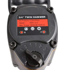 Top view of Badass Heavy Duty Pneumatic Impact Wrench, 3/4 Inch Air Tool With 360 Swivel Joint showing torque settings.