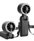 Portable Handheld Turbo Fan With JetForce Aero Turbojet Technology, five blade high speed brushless motor, obsidian black