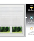 No Tools Cordless Pleated Light Blocking Window Shade With Easy Lift Trim At Home White 36 Inch Wide By 64 Inch Long on window