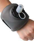 Hands Free Wrist Hydration Bottle 200ml Silicone Leak Proof Water Flask secured on wrist for workouts