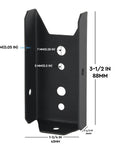 24 Pack Beefy Galvanized Black Fence Brackets For Wood 2x4 Carbon Steel Fence Bracket Repair Kit with dimensions