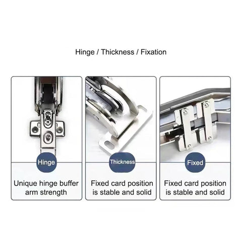 Built Tough Heavy Duty Sliding Door Hinge For Cabinets And Wardrobes, Durable Furniture Hardware With Smooth Sliding Movement, High Load Bearing, Stable Connection, Easy mounting, Ideal For Frequent Use. stainless steel hinge close-up, fixed mount
