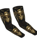 Beat The Blazing Heat With These Premium Cooling Arm Sleeves Featuring A Dope Steampunk Mechanical Bee Gears Print.