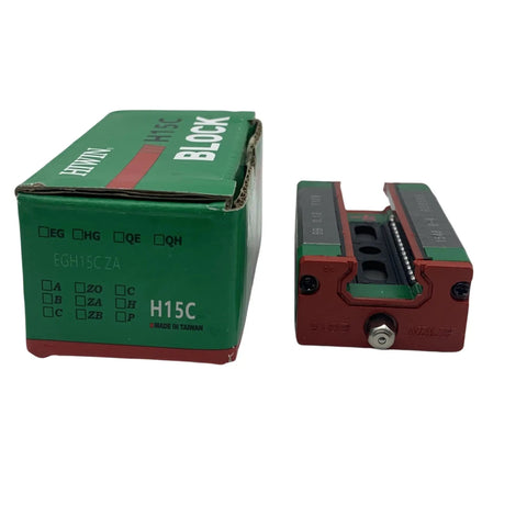 EGH15 Series Linear Guide Block For Precision CNC And 3D Printer Motion Control, Heavy Duty Carriage With High Rigidity Gothic Arch Bearings, Ball Retainer System, Ideal For Automation And Semiconductor Equipment. EGH15 block with box