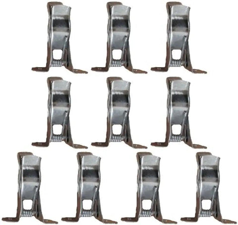 Ten Metal Spring Grip Clamps For Quick Hold Heavy Duty Tool Rack Organizer Durable Clip Clamps For Woodworking Garage Workshop And Must Have Home DIY Projects For Metalworking Auto Carpenter And Hobby Shop Organization, 10-piece set