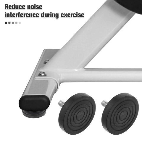 Adjustable Anti Skid Rubber Leveling Feet M8 M10 for Chairs and Furniture, Reduces Wobble and Vibrations, Durable Table Leg Levelers, Great for Gyms and Home Use on Uneven Floors, 2 Pack, black rubber threaded feet on gym equipment