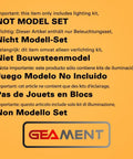 Multilingual notice stating the LED Light Kit For LEGO Shuttle Carrier Aircraft 10360 does not include the model set