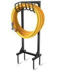 Heavy Duty Freestanding Metal Hose Holder Stand With Four Spikes Keeps Your Hose Off Dirt And Kink Free A Simple Reel Alternative For Up To 150 Feet In The Yard Garden And Patio