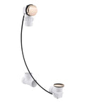 Top Notch Clearflo Cable Bathtub Drain Vibrant Rose Gold Pull Chain Quick Install, modern design in white and rose gold.