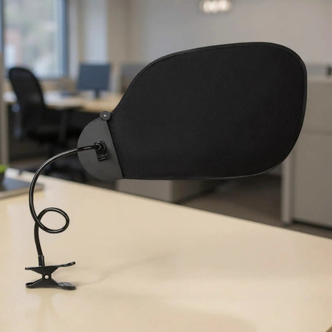 Privacy Desk Shade With Clip And Suction Cup To Block Light And Glare For Deep Focus 22.8 By 14.2 Inches Matte Black Portable Canopy