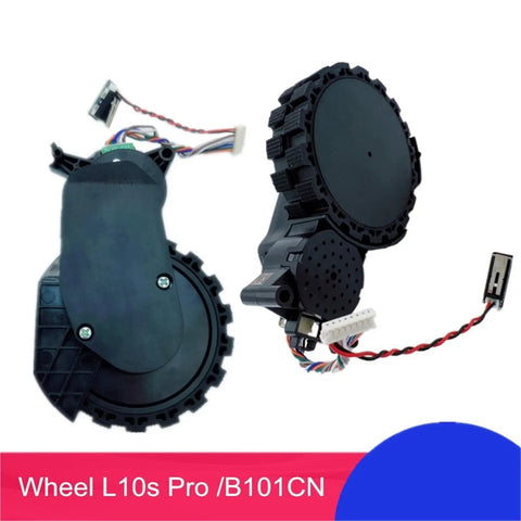 Left Wheel Replacement For Self Cleaning Vacuum Mop Robot 1S L10S B101CN with quieter rubber tread grip wheel