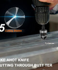 Countersink drill bit set, 3 pcs with hex shank (1/4 in, 12/16/19 mm), 5-flute 90° chamfering bits.