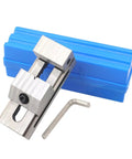 TMY Q50 High Precision Fast Acting Flat Vise And Right Angle Milling Bench Fixture For Surface Grinding with blue case and hex key.