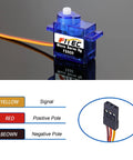 Five Pack 9g Micro Servo Motors With Plastic Shell, 360 Degree Continuous Rotation, Low Noise Digital Servos, 25cm PVC Cable view
