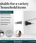 Image showing Master Anchor For Drywall Heavy Duty Bulk Pack 100 Count Black Never Loosen Wall Fasteners in use with bath accessory