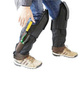 Person wearing Self Supporting Knee Pads With Removable Shin Guards, Waterproof And Washable, Easy On Off Velcro Knee Caps