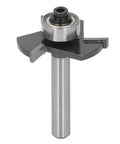 One Eighth Inch T Slot Router Bit With Quarter Inch Shank, Three Flute Ball Bearing Cutter And Half Inch Bearing, Tungsten Carbide Tip