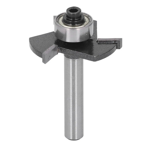 One Eighth Inch T Slot Router Bit With Quarter Inch Shank, Three Flute Ball Bearing Cutter And Half Inch Bearing, Tungsten Carbide Tip