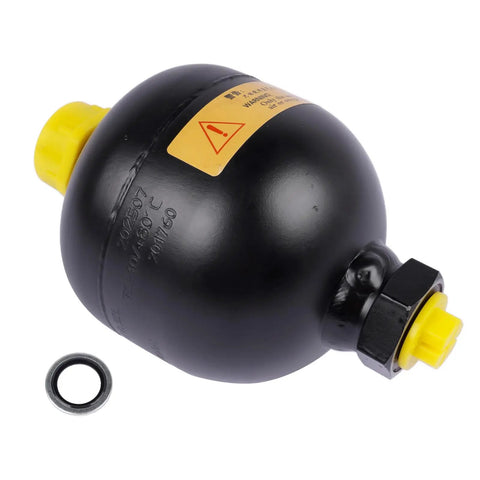 Diaphragm Accumulator 20 Cu In 0.32 L High Pressure 4786 Psi With G1/2 Thread For Hydraulic Systems Energy Storage And Pressure Regulation Ideal For Industrial Machinery Heavy Duty Applications Durable Steel Construction Compact Size
