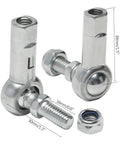 Set Of Four M8 X 1.25 Rod End Bearings With 8mm Bore Left And Right Hand Thread Ball Joint Tie Rod Ends For ATV Quad Go Kart Drift Trike Golf Cart 4 Wheeler Mini Bike Beefed Up Heavy Duty Steering Linkage, zinc plated
