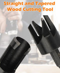 Pro Wood Plug Cutter Set For Woodworking Pros With Straight And Tapered Cutters In Four Sizes One Quarter Inch Three Eighths Inch One Half Inch And Five Eighths Inch Hex Shank Rust Resistant Carbon Steel With Black Oxide Finish AOKLIT 8 Piece