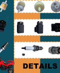6 Pack Ignition Coil Kit For 50Cc And 90Cc ATV Fits Scrambler 2000 2003 Predator 2003 2006 Sportsman 2002 2003 With CDI Box