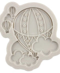 Hot Air Balloon Silicone Fondant Molds Set Of 4 For Cake Decorating And Cupcake Toppers with star and cloud details