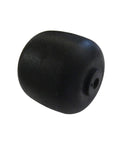 Anti Scalp Roller Deck Wheel Replacement For Lawn Mowers 2 Pack 72490003 72490002, black rubber wheel, side view